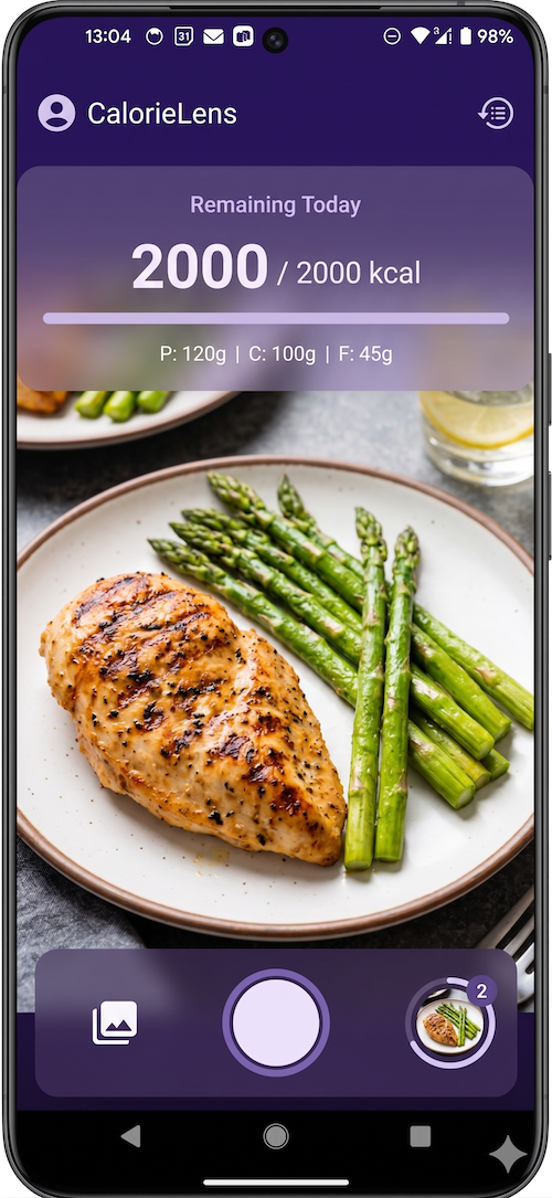 CalorieLens App UI